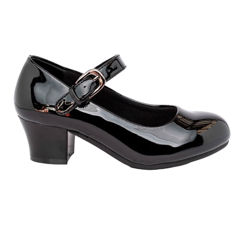 Zapato Infantil Cueca Sara Negro Charol Alquimia