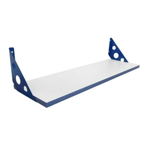 Agm - Repisa Blanca 18 X 60 C/Sop Azul