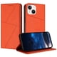 thumbnail image 1 of Funda Cartera Magnética para iPhone 15 Plus Protección Antichoque con Ranuras Naranja, 1 of 6