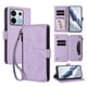 thumbnail image 1 of Funda Cartera Mariposa para [Xiaomi Redmi Note 13 Pro 5G] con Soporte y Cremallera Morado claro, 1 of 6