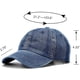 thumbnail image 3 of Gorra de béisbol lavada, de algodón vaquero desgastado, ajustable, estilo polo, unisex, 3 of 7