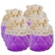 thumbnail image 2 of 4 piezas antideslizante silla pierna protectores de piso gorras calcetines de tela púrpura, 2 of 5