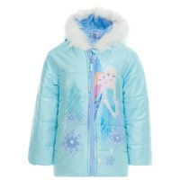 Abrigo De Invierno, Chaqueta Acolchada Disney Frozen Para Niña Pequeña 4T, Azul