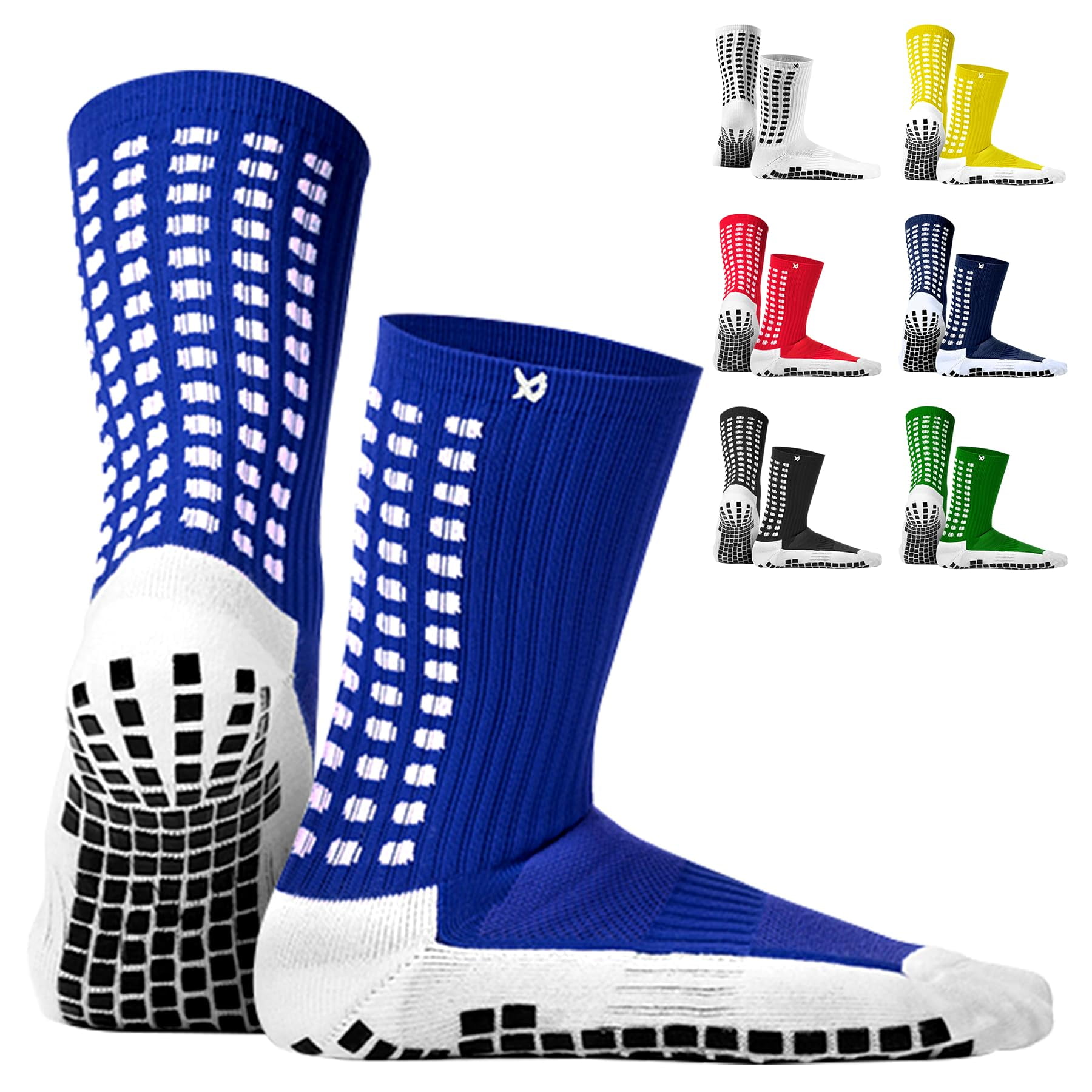 Medias Antideslizantes Con Soporte De Arco Lux Sports Azul Para Fútbol