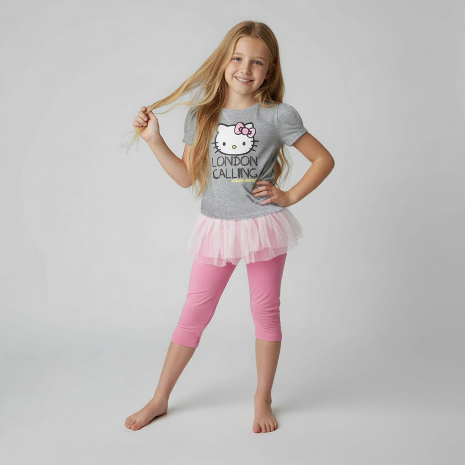 Pijama Niña Hello Kitty Gris 3