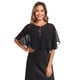 thumbnail image 4 of Capa corta TONGFANTFL de chiffon negro para mujer – chal y envoltura, 4 of 6