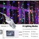 thumbnail image 2 of Cortina de luz LED de color de 5 m + enchufe macho y hembra, 2 of 6