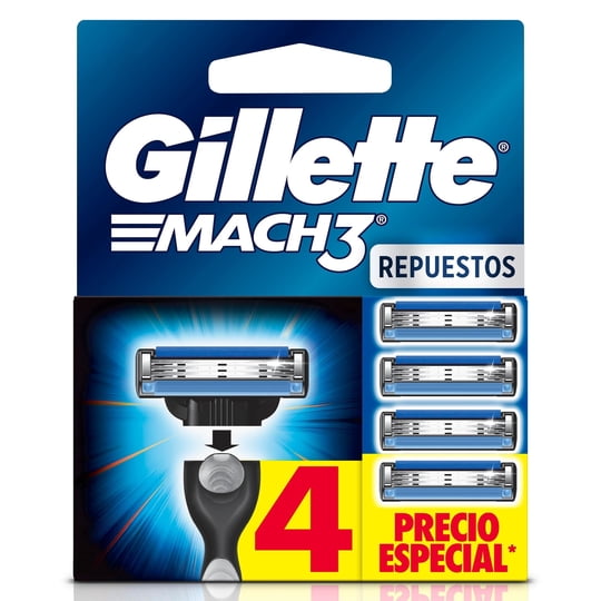 Repuestos De Afeitar Mach3 Con Hojas Más Afiladas 4 Un Gillette