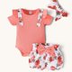 thumbnail image 1 of Conjunto De Body + Short Y Lazo Para Niñas Primavera Verano, 1 of 3