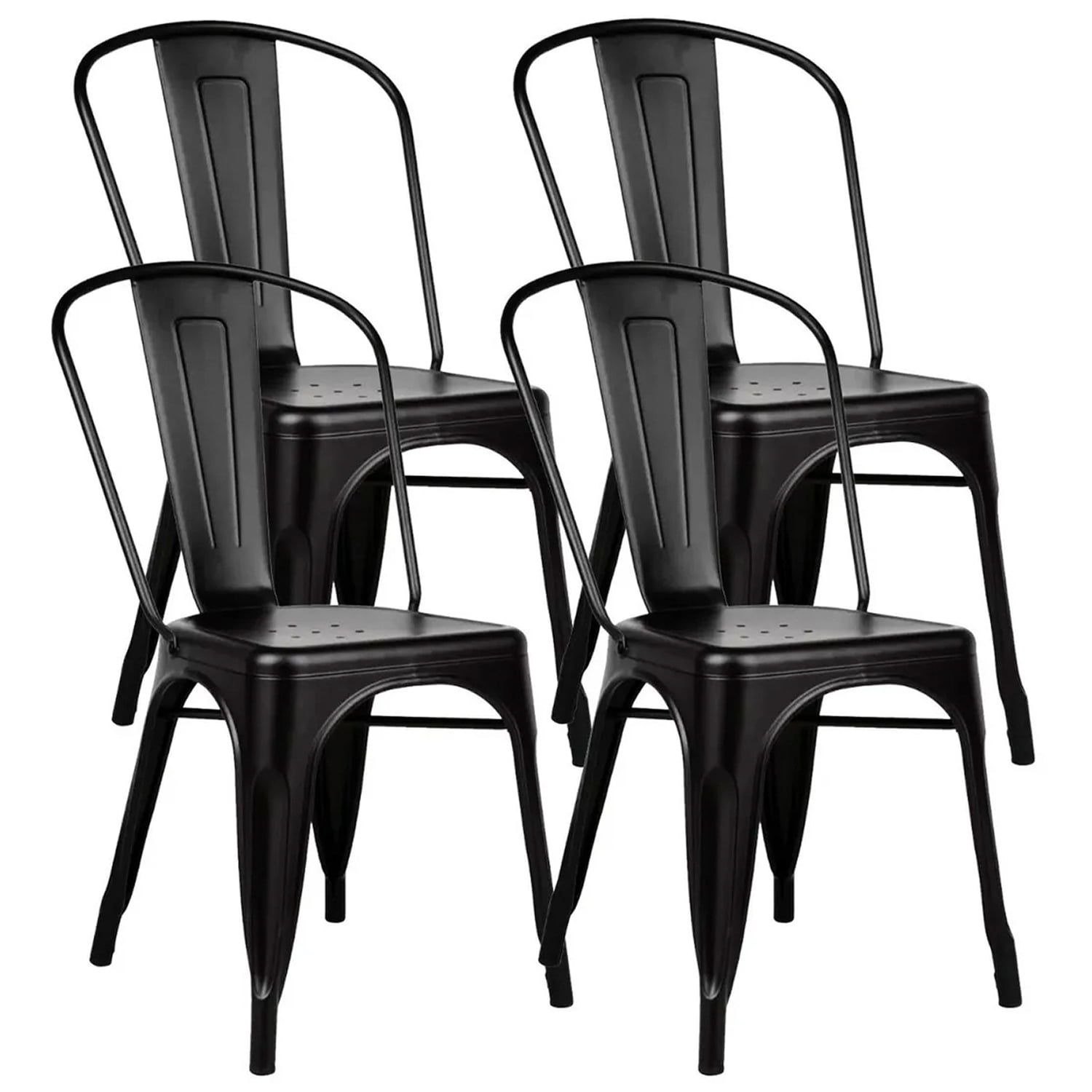 Novahus - Pack 4 Sillas Tolix Vintage Negro