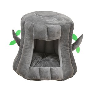 Ioensy - Cama Para Dormir Para Gatos, Cama Cueva Para Perros Y Gatos Autocalentable Para Conejo, Perrito, Gatito, Gris