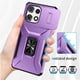 thumbnail image 4 of Funda Armada para Motorola Moto G Play 5G 2025 con Tapa Deslizante y Soporte Magnético Giratorio Morado, 4 of 5
