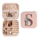thumbnail image 1 of Caja de accesorios de viaje REGALWOVEN con espejo, mini organizador de accesorios portátil de cuero PU, estante de almacenamiento rosa S, 1 of 7