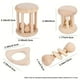 thumbnail image 2 of 4 Pieces Wooden Baby Rattle Toys, Montessori Teething Ring Log Geometric Grab Toy Set, Natural Wood Rattle Set For Infants And Toddlers, 2 of 4