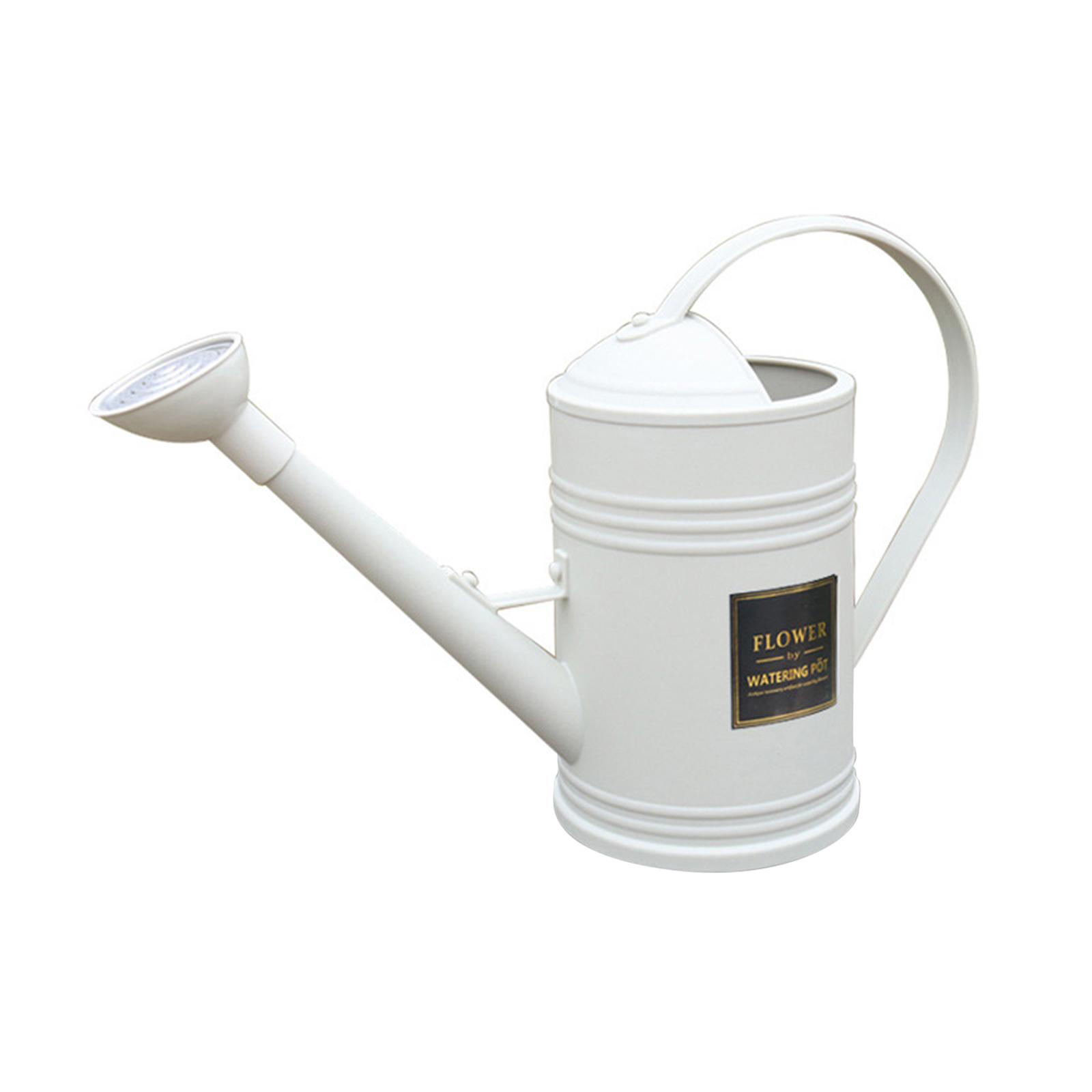 Magideal - Regadera De Jardín Con Asa, Hervidor De Agua, Largo, 1,8 L, Equipo De Riego Interior Para Plantas De Interior Blanco