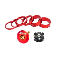 Magideal - Espaciadores De Auriculares Para Bicicleta, Espaciadores De Vástago, Ligeros, Portátiles, Arandelas, Piezas De Reparación, Aleación De Aluminio, Herra Rojo