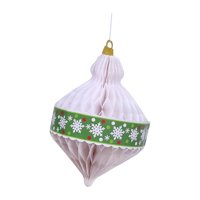 Magideal - 4X Colgante De Linterna De Papel Navideña, Decoraciones Decorativas Creativas De Para Fiesta De Navidad Para Celebración, Puerta, Graduación , Blanco