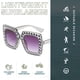 thumbnail image 3 of Gafas de sol cuadradas personalizadas para tiro callejero, gafas de sol de moda con montura grande, hechas de PC, 3 of 5