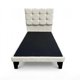 thumbnail image 1 of Cama Plaza y Media Con Respaldo y base de 105 X 190cm Tapizada en Felpa Blanco, 1 of 5