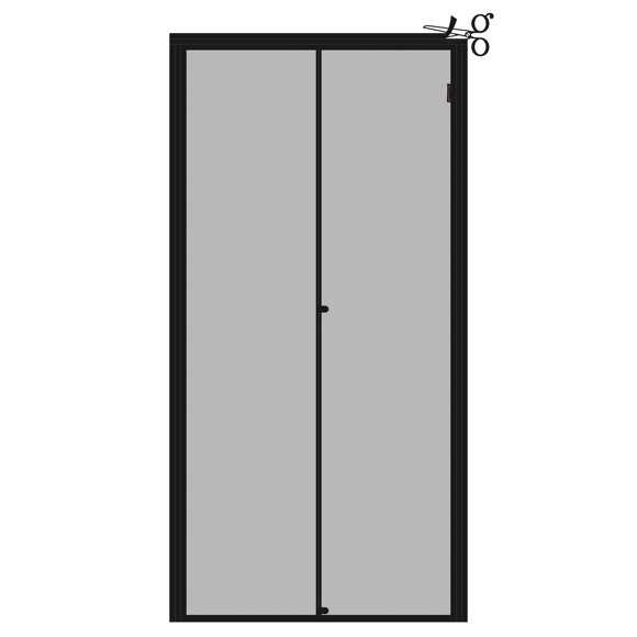 Puerta mosquitera magnética ajustable Yotache 74-79 cm x 201-206 cm