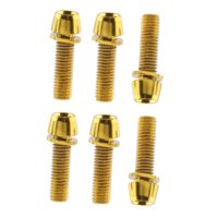 Ioensy - 6X Tornillos De Vástago De Bicicleta Pernos Piezas De Repuesto Pernos De Vástago De Bicicleta Para Bicicleta De Carretera Oro