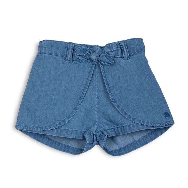 Short Falda Bebé Niña Cintura Ajustable Azul Pillin