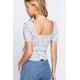 thumbnail image 3 of Top Corto Tejido con Estampado Fruncido, 3 of 5