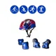 thumbnail image 2 of Set Proteccion Niña Niño Casco Hook Incluye Muñequera Codera Azul, 52-55 cm, 2 of 3