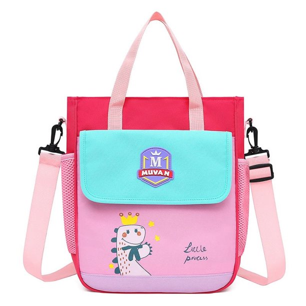 Cartoon Dinosaur Pattern Tutoring Bag, Casual Crossbody Bag, Waterproof Lightweight Tote Bag, School Bag