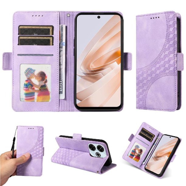 Carcasa FOXDOCK Xiaomi Poco M6 4G de cuero PU, diseño acolchado clásico, protección contra caídas y rayones