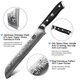 thumbnail image 2 of Cuchillo de Pan SHAN ZU 20 cm Damasco con Borde Serrado Ondulado, 2 of 7