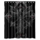 thumbnail image 1 of Cortina de ducha de baño con diseño de cruz gótica oscura y ganchos, tamaño 60 x 72 pulgadas, 1 of 3