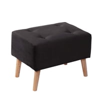 Latam Home - Pouf Niza Tela Velvet Negro