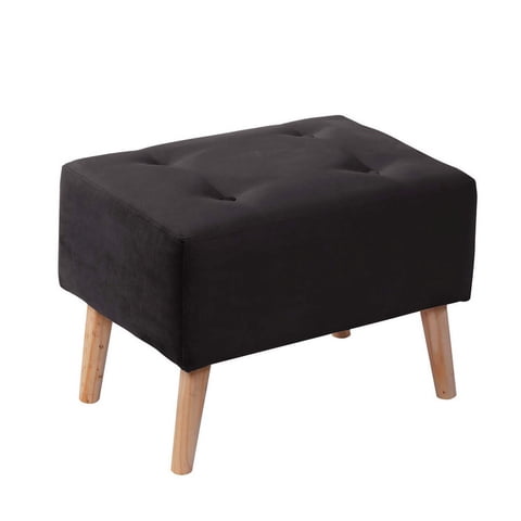 Latam Home - Pouf Niza Tela Velvet Negro