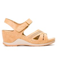Sandalia Mujer Beige Milán Chancleta