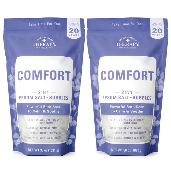 Baño espumoso Village Naturals Therapy Blueberry 1 L x 2