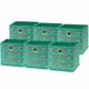 thumbnail image 1 of Set de seis cubos de almacenamiento plegable Simple Houseware verde de 25 cm, 1 of 9