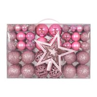 Magideal - 101 Piezas De Adornos Navideños Para Decoración De , Estrella, Adornos Duraderos Para Bricolaje, Adornos Colgantes Para Navidad, Oficina, Vacacio Rosa