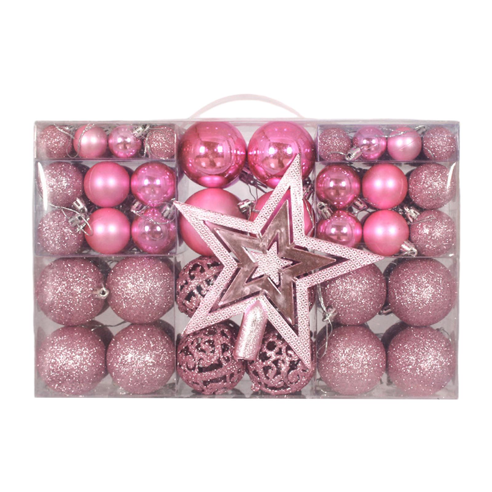 Magideal - 101 Piezas De Adornos Navideños Para Decoración De , Estrella, Adornos Duraderos Para Bricolaje, Adornos Colgantes Para Navidad, Oficina, Vacacio Rosa