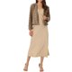 thumbnail image 2 of INSPIRE CHIC Chaqueta de Mujer de Piel Sintética de Manga Larga Recortada Abrigo de Invierno Esponjoso - Elegante y Cómodo L Caqui, 2 of 6