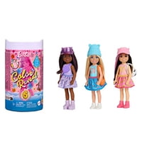 Barbie Color Reveal Dolls, Chelsea Small Doll With 6 Unbox