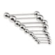 thumbnail image 2 of 9 piezas de acero inoxidable barbell lengüeta anillo pezón ceja tragus 18 / 16g, 2 of 3