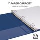 thumbnail image 3 of Carpetas Samsill Economy con 3 anillas, 1 pulgada, capacidad para 200 hojas, 4 unidades, color azul, 3 of 8