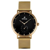 Westar - Reloj Profile Tono Oro Acero Inoxidable Esfera Negra Cuarzo 50247Bzz103 Para Hombre