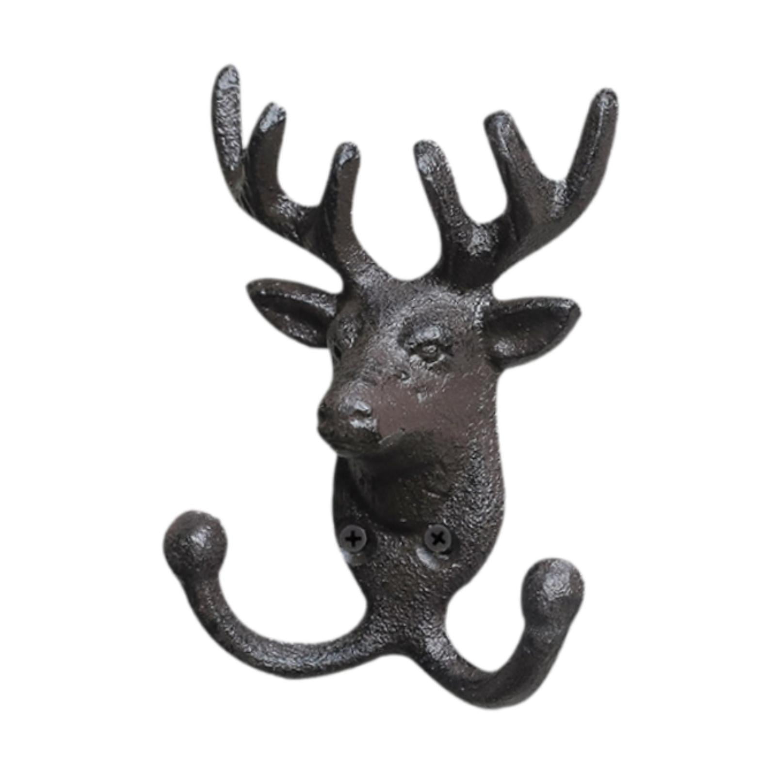 Bothyi - Figura De Cabeza De Animal Con Ganchos De Pared Para El Pasillo, Resistente Percha Para Llaves, Batas