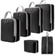 thumbnail image 2 of Cubos De Embalaje De Compresión De 6 Piezas Bolsas De Lavandería Para Vacaciones Camping Al Aire Libre Negro, 2 of 2