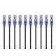 thumbnail image 1 of Cable de conexión Monoprice Cat6A, 20 pies, negro, paquete de 10 unidades, UTP 10G, 1 of 4