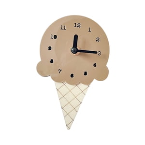Bothyi - Mini Reloj De Pared Helado Hogar Reloj Colgante De Madera Para Decoración De Pared Del Hogar Marrón