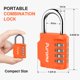 thumbnail image 4 of Candado Puroma de combinación 4 dígitos Naranja, 4 of 7