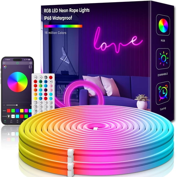 Tira de luces LED KIKO de 10 m RGB Neon Flex para interiores y exteriores